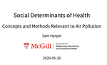 Social Determinants of Health--Concepts and Methods Relevant to Air Pollution